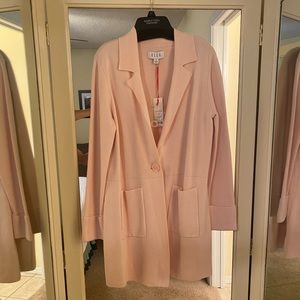 ELLE CARDIGAN CAR COAT Medium NWT Champagne Rose